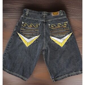 COOGI Jean Shorts Mens Sz 38 Baggy Denim Jorts 90s Y2K Hip Hop Skater Streetwear